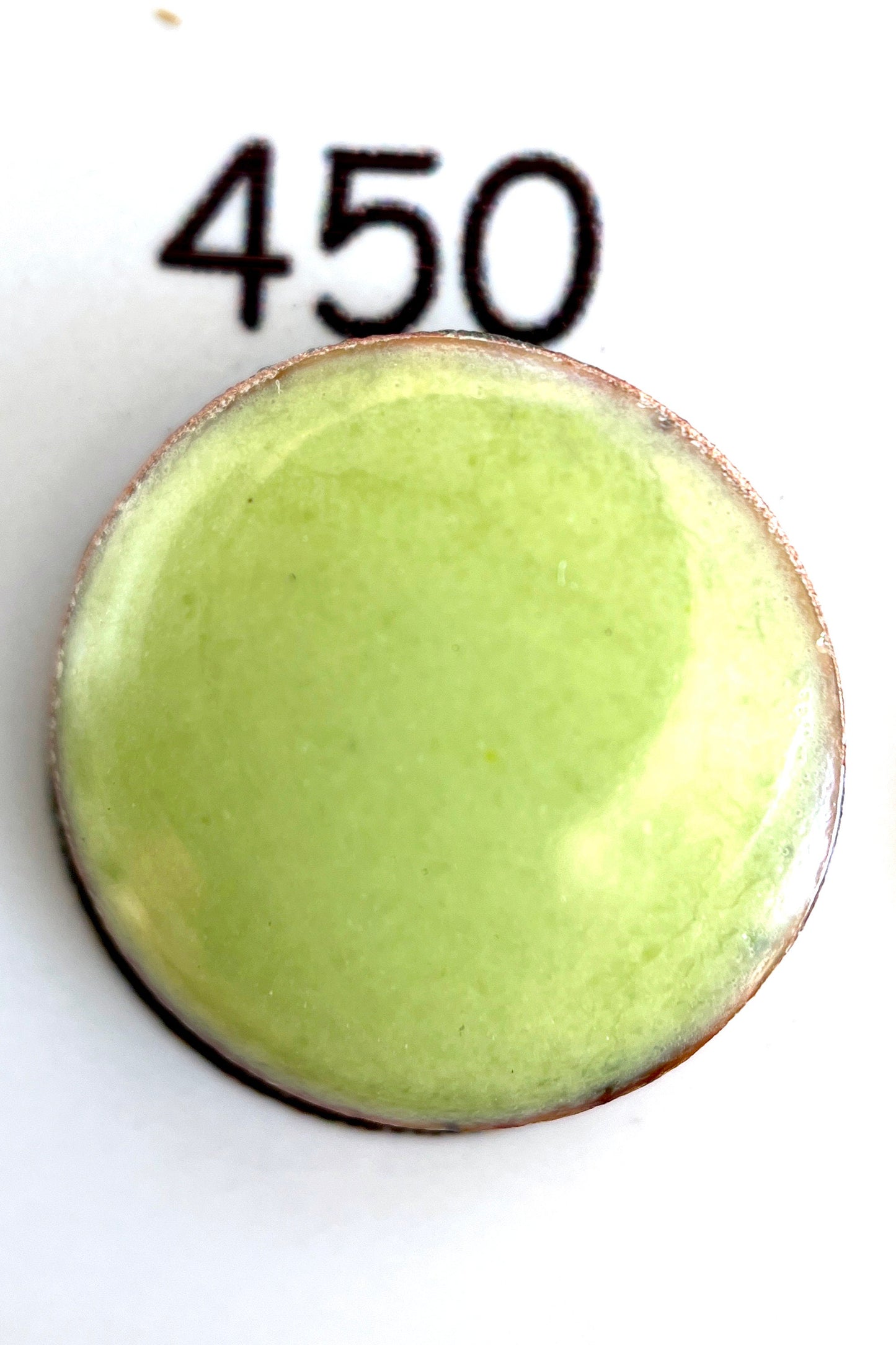 Pearly's Enamel Powder No. 450 Opaque Light Yellow Green 3oz. (85gr.) Great for torch/kiln/Cloisonné and Wet Packing Enameling