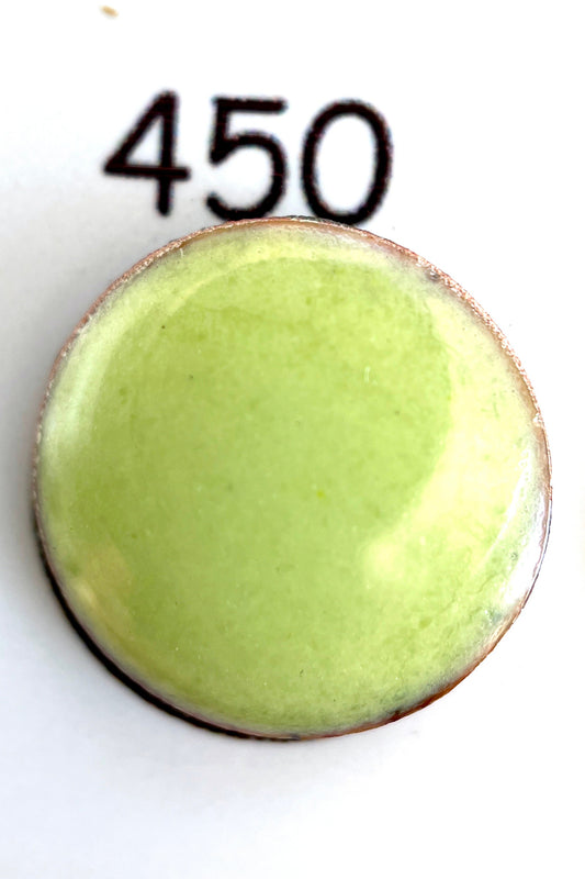Pearly's Enamel Powder No. 450 Opaque Light Yellow Green 3oz. (85gr.) Great for torch/kiln/Cloisonné and Wet Packing Enameling