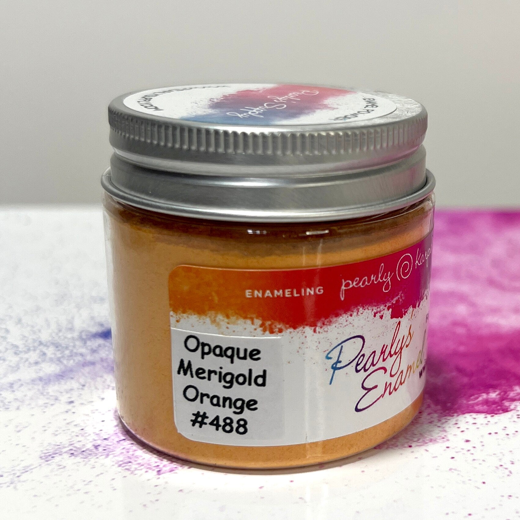 Pearly's Enamel Powder No. 488 Opaque Merigold Orange 3oz. (85gr.)