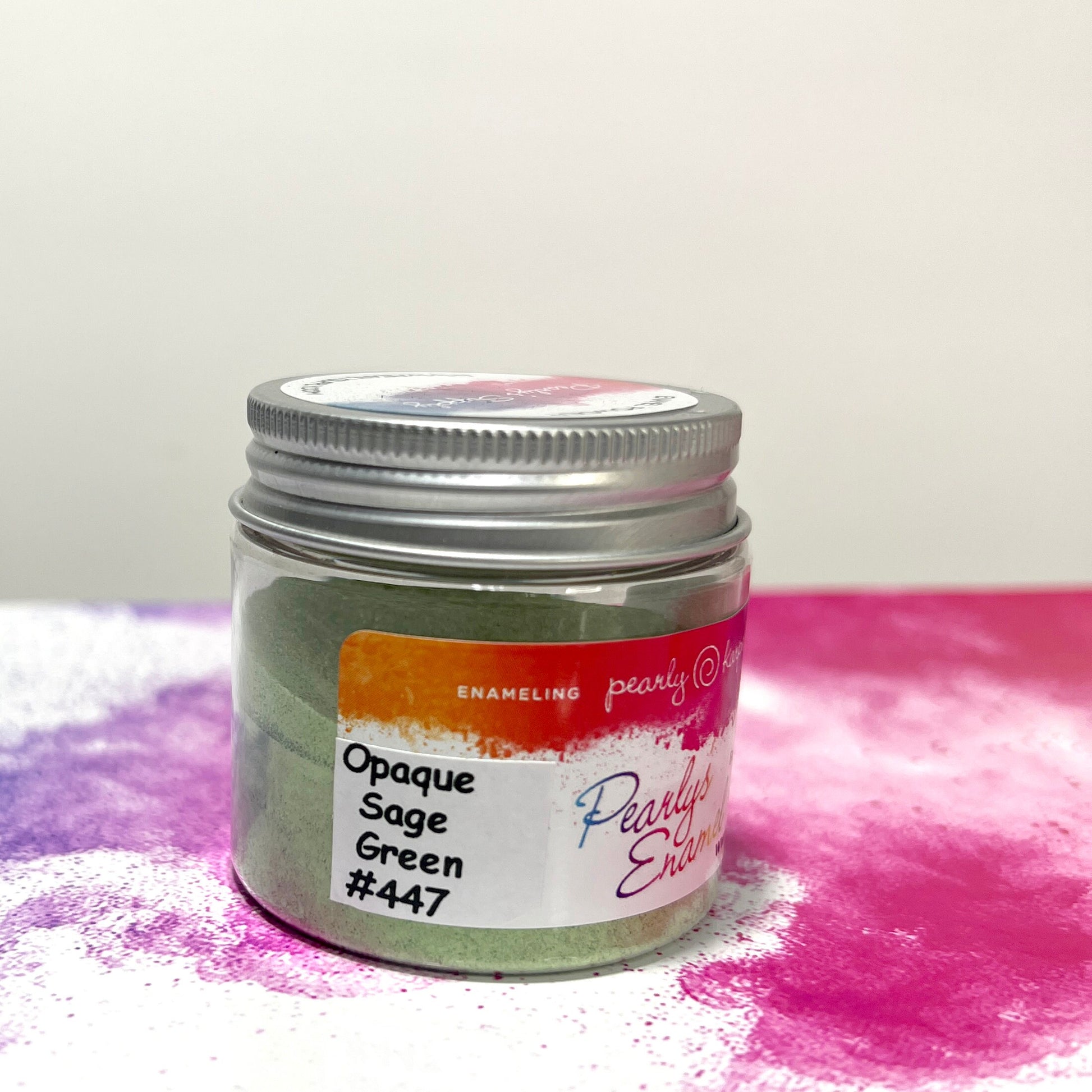 Pearly's Enamel Powder No. 447 Opaque Sage Green 3oz. (85gr.)