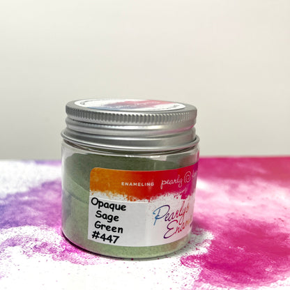 Pearly's Enamel Powder No. 447 Opaque Sage Green 3oz. (85gr.)