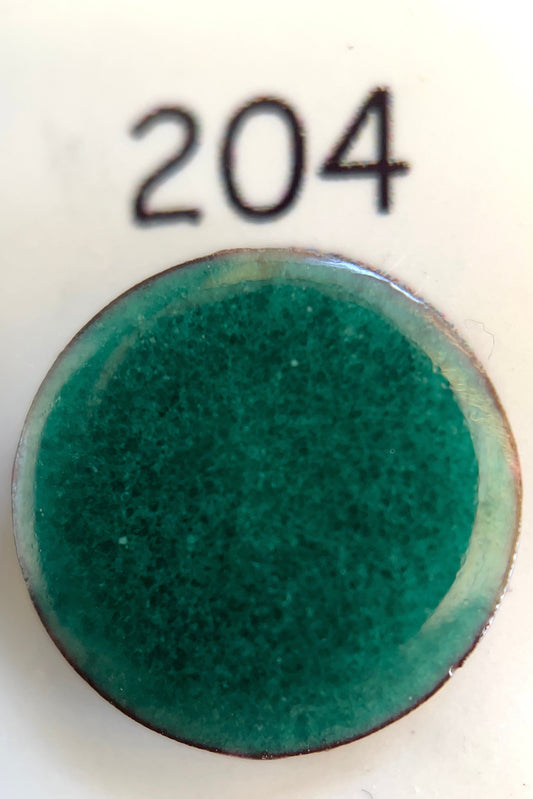 Pearly's Enamel Powder No. 204 Transparent Green Lagoon 3oz. (85gr.) Great for torch/kiln/Cloisonné and Wet Packing Enameling