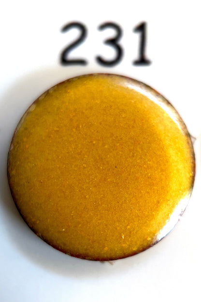 Pearly's Enamel Powder No. 231 Opaque mustard 3oz. (85gr.) Great for torch/kiln/Cloisonné and Wet Packing Enameling