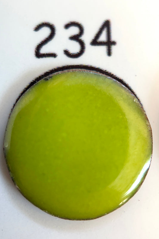 Pearly's Enamel Powder No. 234 Transparent light citric green 3oz. (85gr.) Great for torch/kiln/Cloisonné and Wet Packing Enameling