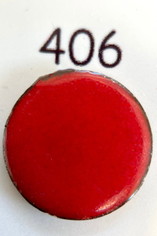Pearly's Enamel Powder No. 406 Opaque Rich Red Lead Free 3oz. (85gr.) Great for torch/kiln/Cloisonné and Wet Packing Enameling