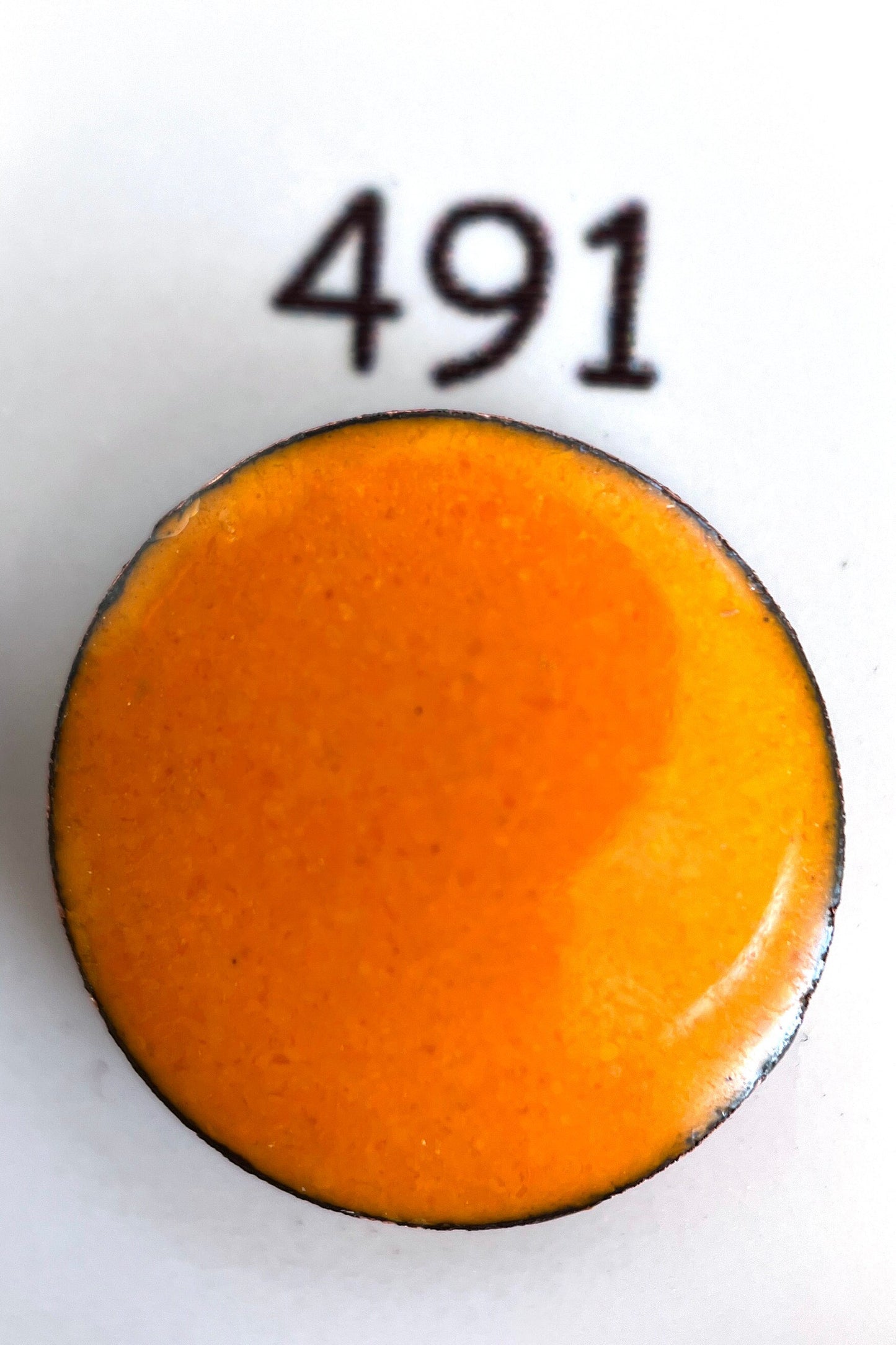 Pearly's Enamel Powder No. 491 Opaque Halloween Orange lead free 3oz. (85gr.) Great for torch/kiln/Cloisonné and Wet Packing Enameling