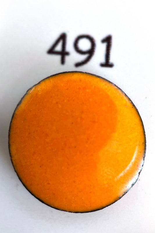 Pearly's Enamel Powder No. 491 Opaque Halloween Orange lead free 3oz. (85gr.) Great for torch/kiln/Cloisonné and Wet Packing Enameling