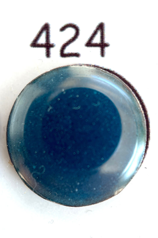 Pearly's Enamel Powder No. 424 Transparent Bright Sea Blue 3oz. (85gr.) Great for torch/kiln/Cloisonné and Wet Packing Enameling