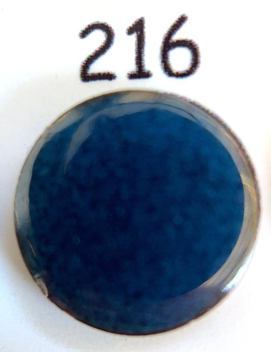 Pearly's Enamel Powder No. 216 Transparent Dark Blue Peacock 3oz. (85gr.) Great for torch/kiln/Cloisonné and Wet Packing Enameling
