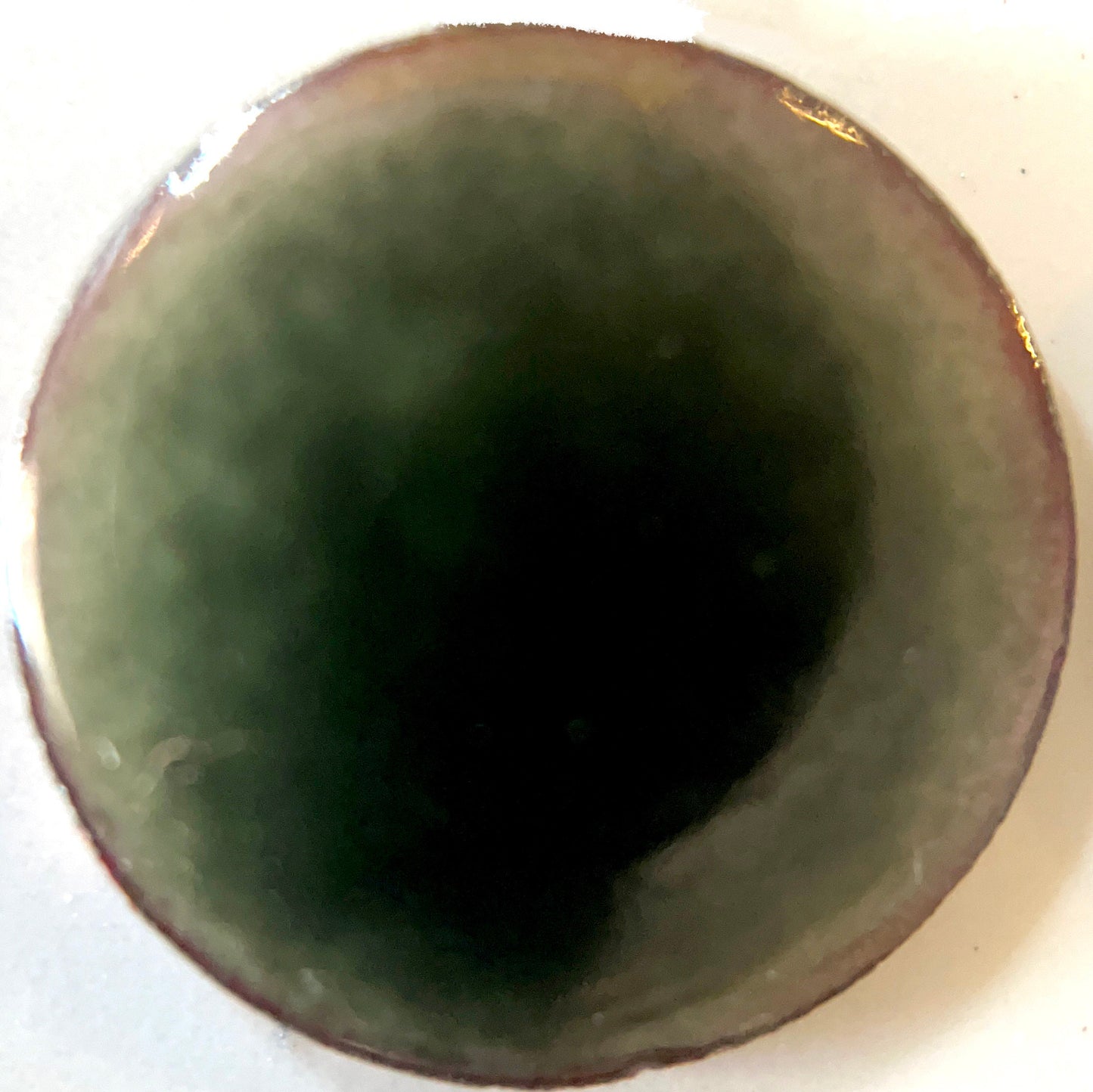 Enamel Powder No. 330 - Transparent Dark Gray Green 3oz. for Torch/Kiln/Cloisonné/Wet Packing Enameling