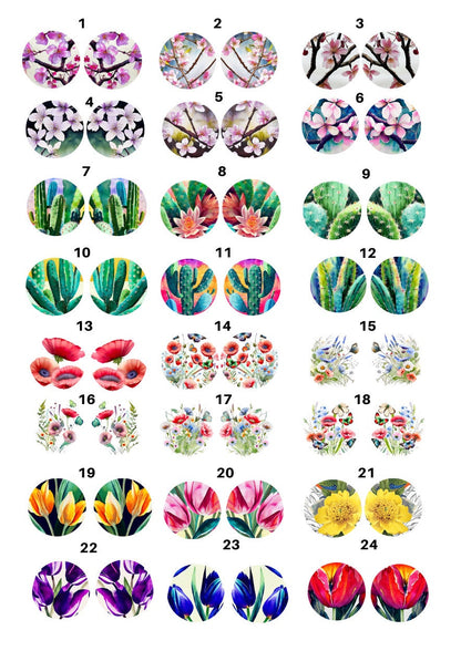 Decals, Circle Ceramic decals - Enamel Decal - Fusible Decal - Glass Fusing Decal ~ Waterslide Decal 4111