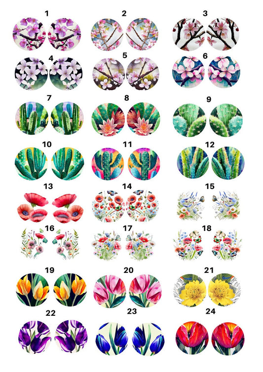Decals, Circle Ceramic decals - Enamel Decal - Fusible Decal - Glass Fusing Decal ~ Waterslide Decal 4111