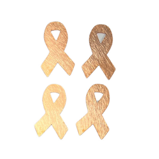 Copper Blanks - 864# Awareness Ribbon, copper blank , stamped solid copper, round stamping blank, personalized , copper blank, raw copper