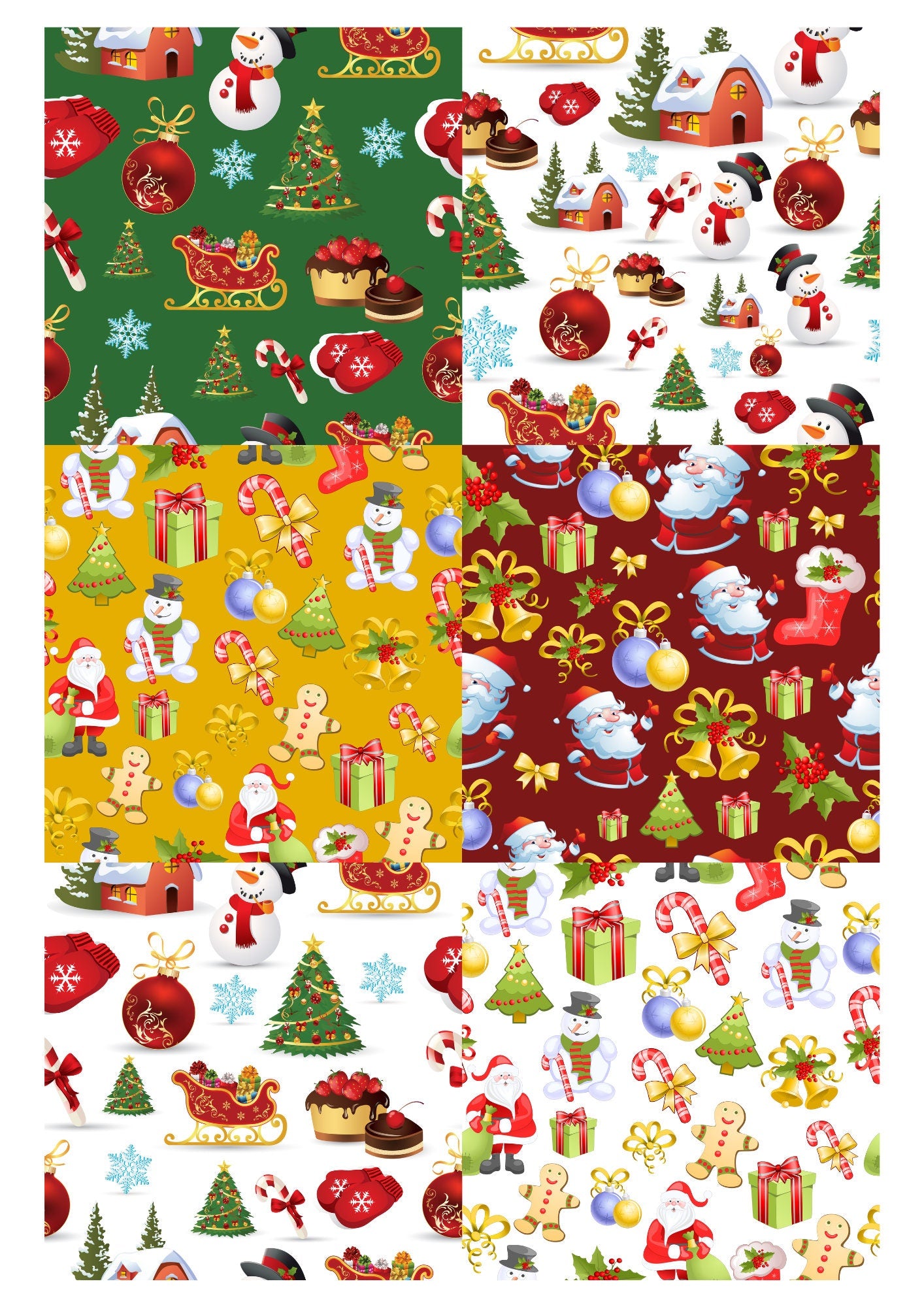 Decals, Christmas Ceramic decals - Enamel Decal - Fusible Decal - Glass Fusing Decal ~ Waterslide Decal 11104