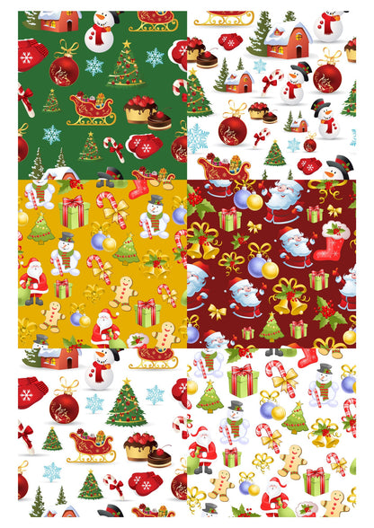 Decals, Christmas Ceramic decals - Enamel Decal - Fusible Decal - Glass Fusing Decal ~ Waterslide Decal 11104