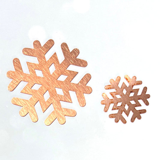 Copper - Sale 312# 35mm Snowflake copper blank , stamped enamel , solid copper, stamping blank, personalized copper blank, raw copper