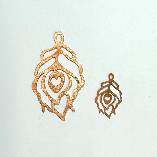 Copper Blanks - 374# Peacock Feather copper blank 24 Gauge, Solid