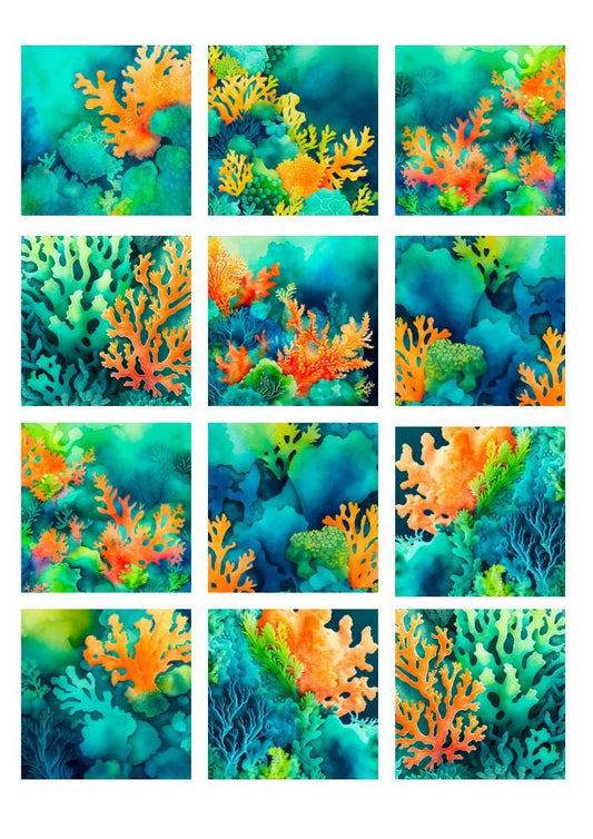 Decals, Flowers Ceramic decals - Enamel Decal - Fusible Decal - Glass Fusing Decal ~ Waterslide Decal - 40059
