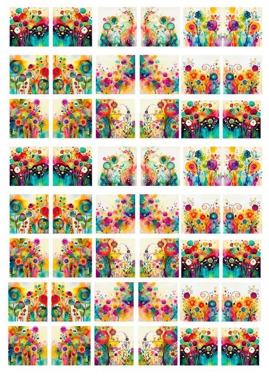 Decals, Ceramic decals - Enamel Decal - Fusible Decal - Glass Fusing Decal ~ Waterslide Decal - 40054
