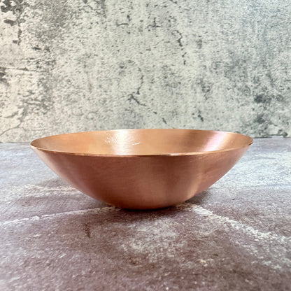 Copper Solid Bowl #6 - Raw Copper - 106mm Diameter, 20ga - 0.6mm thickness, height 1.5 in
