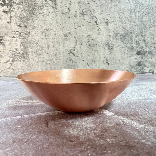 Copper Solid Bowl #6 - Raw Copper - 106mm Diameter, 20ga - 0.6mm thickness, height 1.5 in