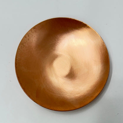 Copper - Raw Copper Solid Small Plate #7 size 76mm diameter\3" 22ga - 0.6mm height 0.4in