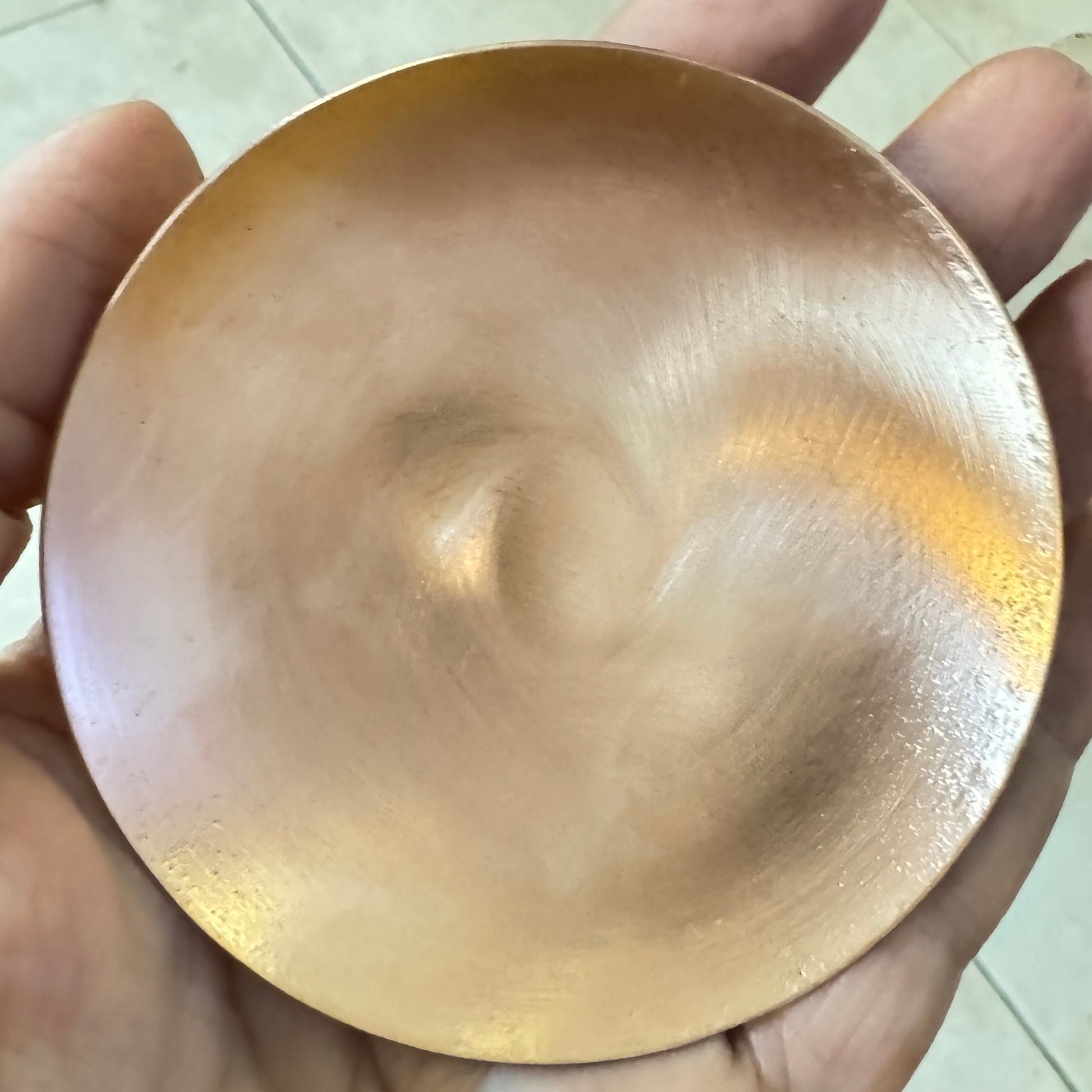 Copper - Raw Copper Solid Small Plate #7 size 76mm diameter\3" 22ga - 0.6mm height 0.4in