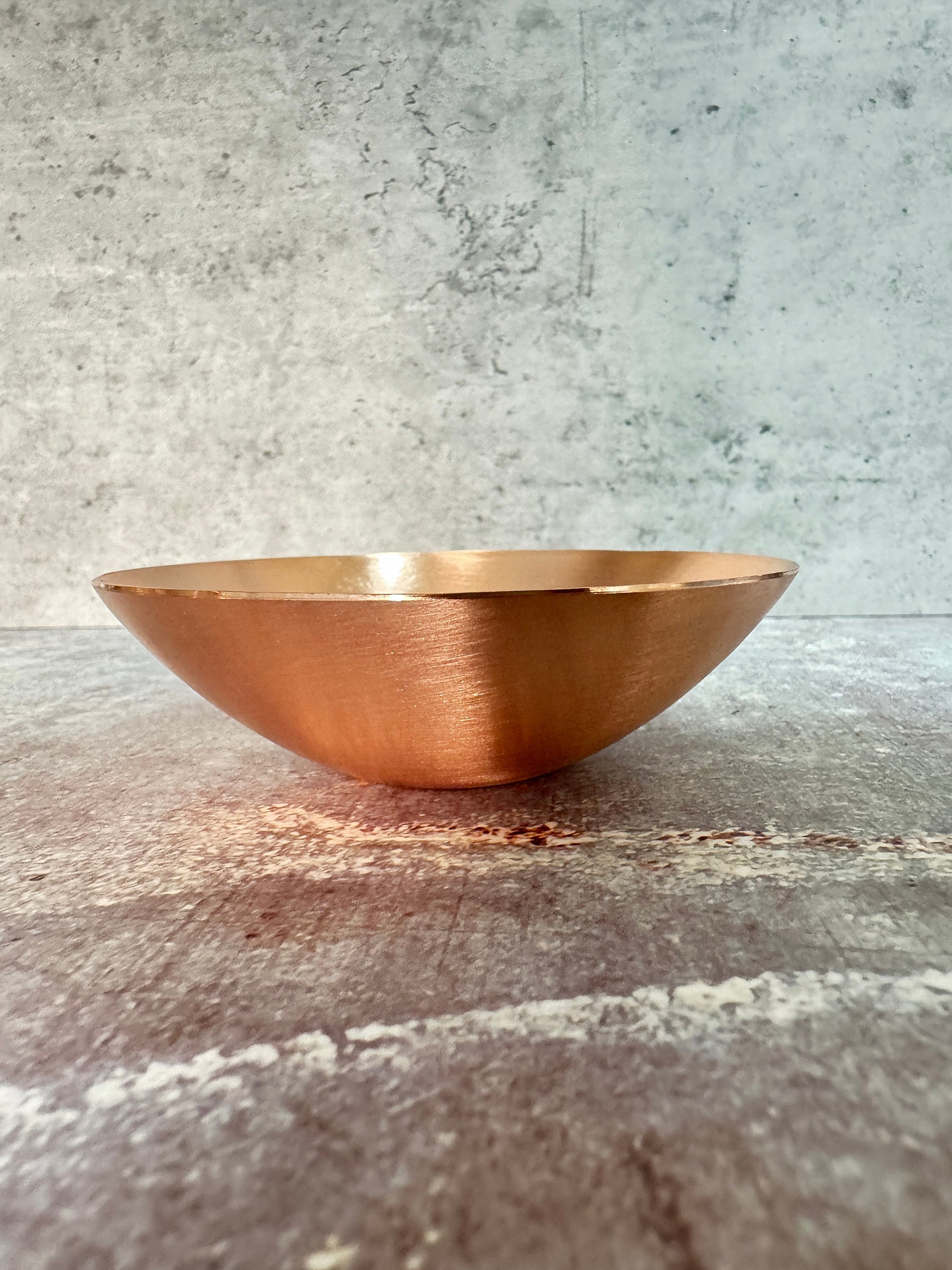 Copper Solid Bowl #6 - Raw Copper - 106mm Diameter, 20ga - 0.6mm thickness, height 1.5 in
