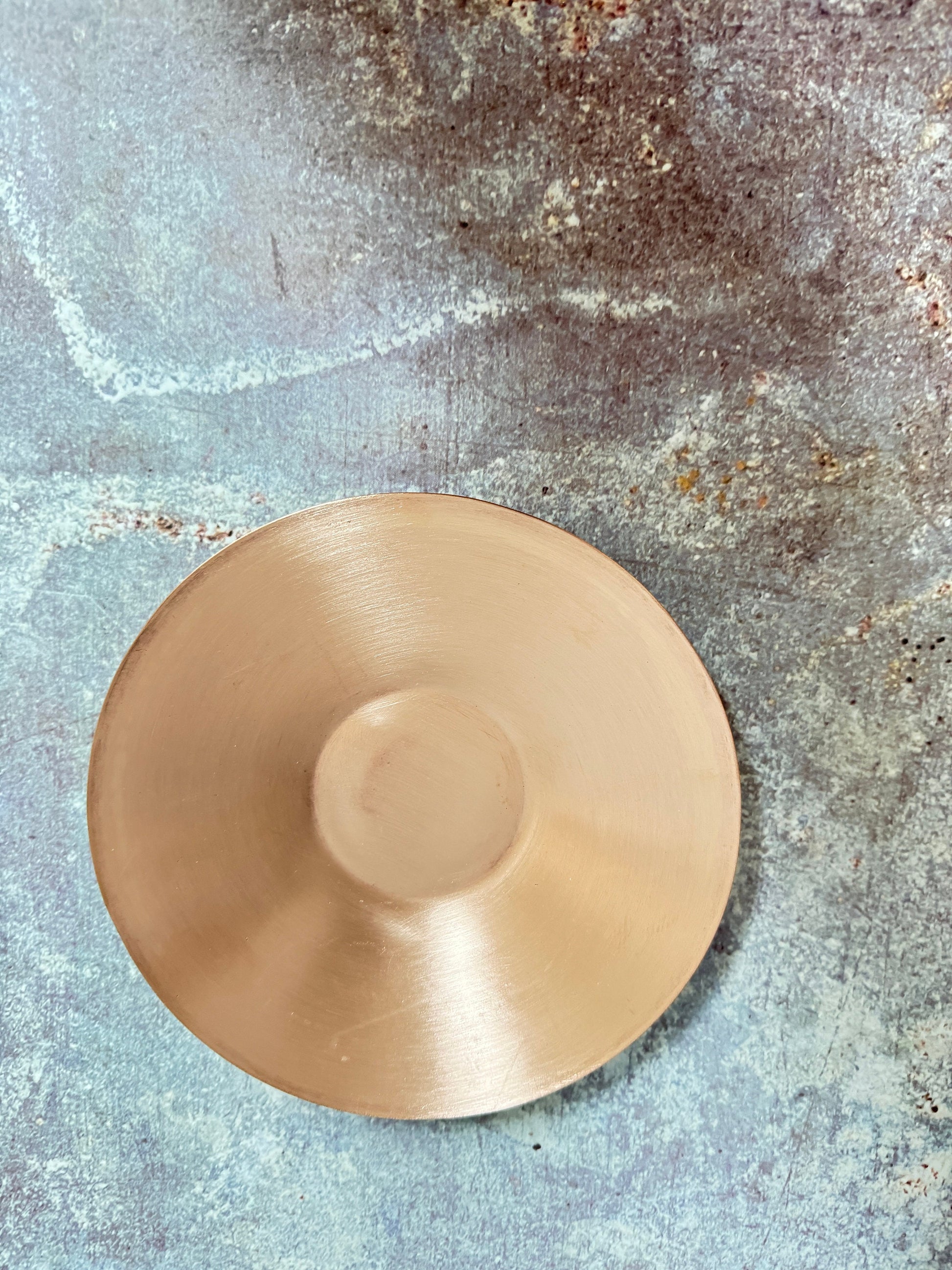 Copper Blanks - Raw Copper Solid Plate #5 size 150mm diameter\6" 21ga - 0.7mm thickness, height 0.75 in