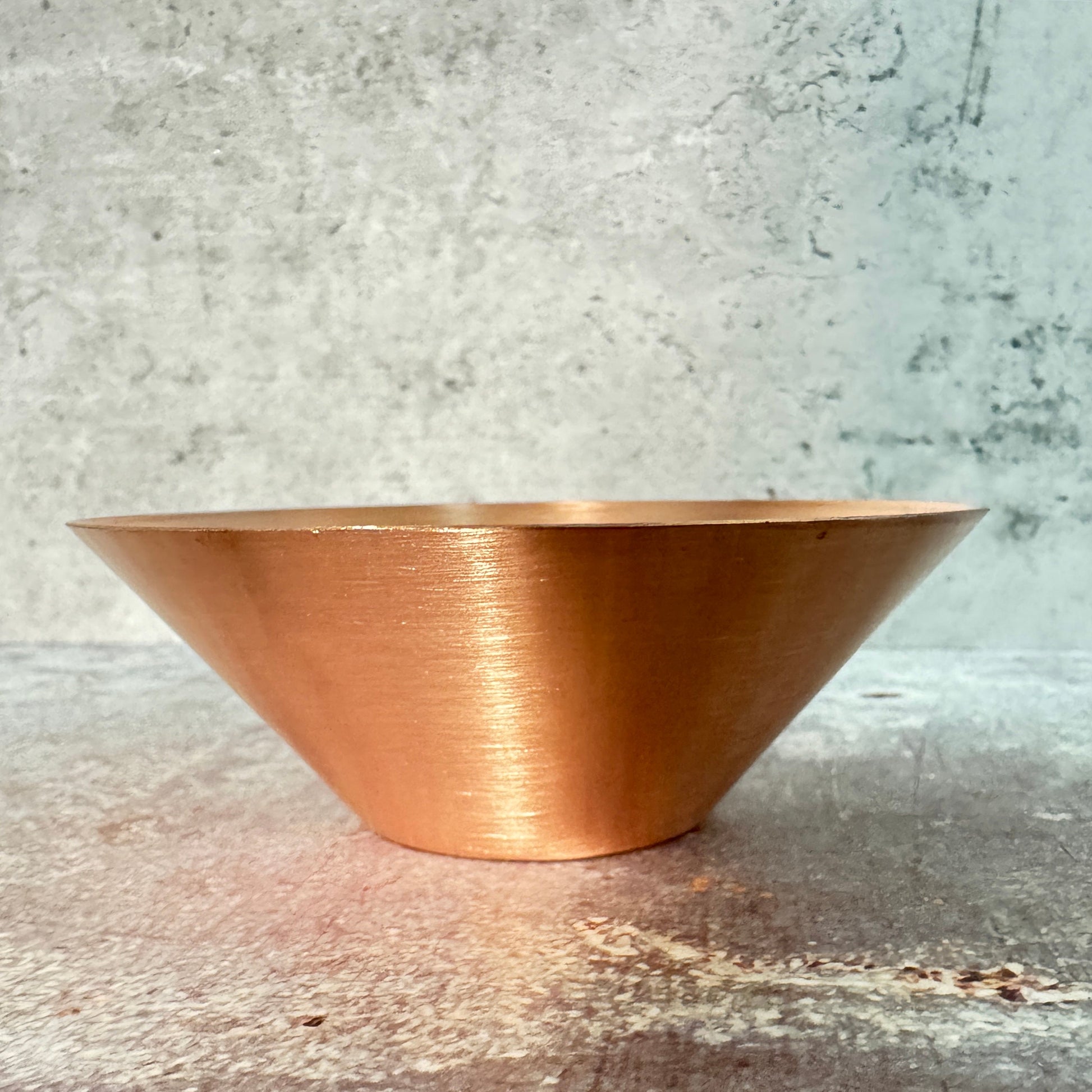 Copper Solid Bowl #8 - Raw Copper - 105mm Diameter, \4.2&quot; 22ga - 0.6mm height 1.5in - 40mm