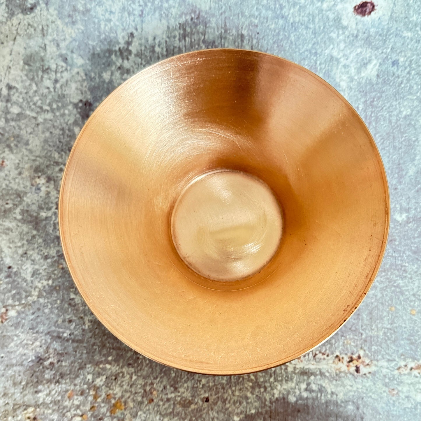 Copper Solid Bowl #8 - Raw Copper - 105mm Diameter, \4.2&quot; 22ga - 0.6mm height 1.5in - 40mm