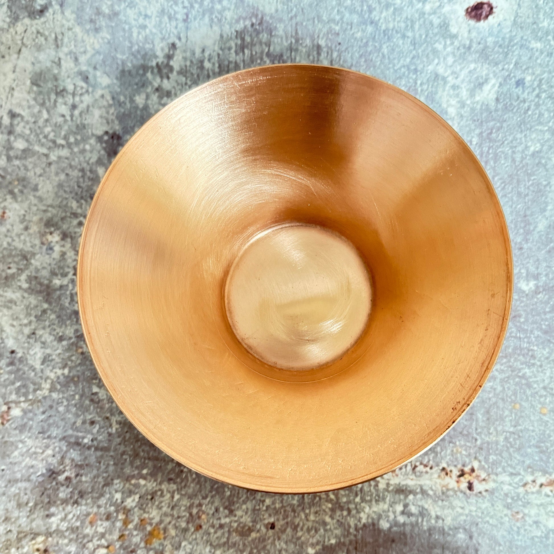 Copper Solid Bowl #8 - Raw Copper - 105mm Diameter, \4.2&quot; 22ga - 0.6mm height 1.5in - 40mm