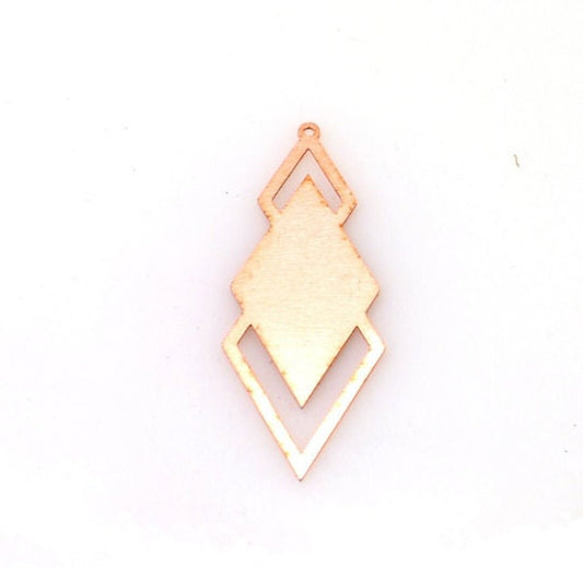Copper Blanks 445# Geometric Copper blank stamped disc, solid copper, round disc, stamping blank