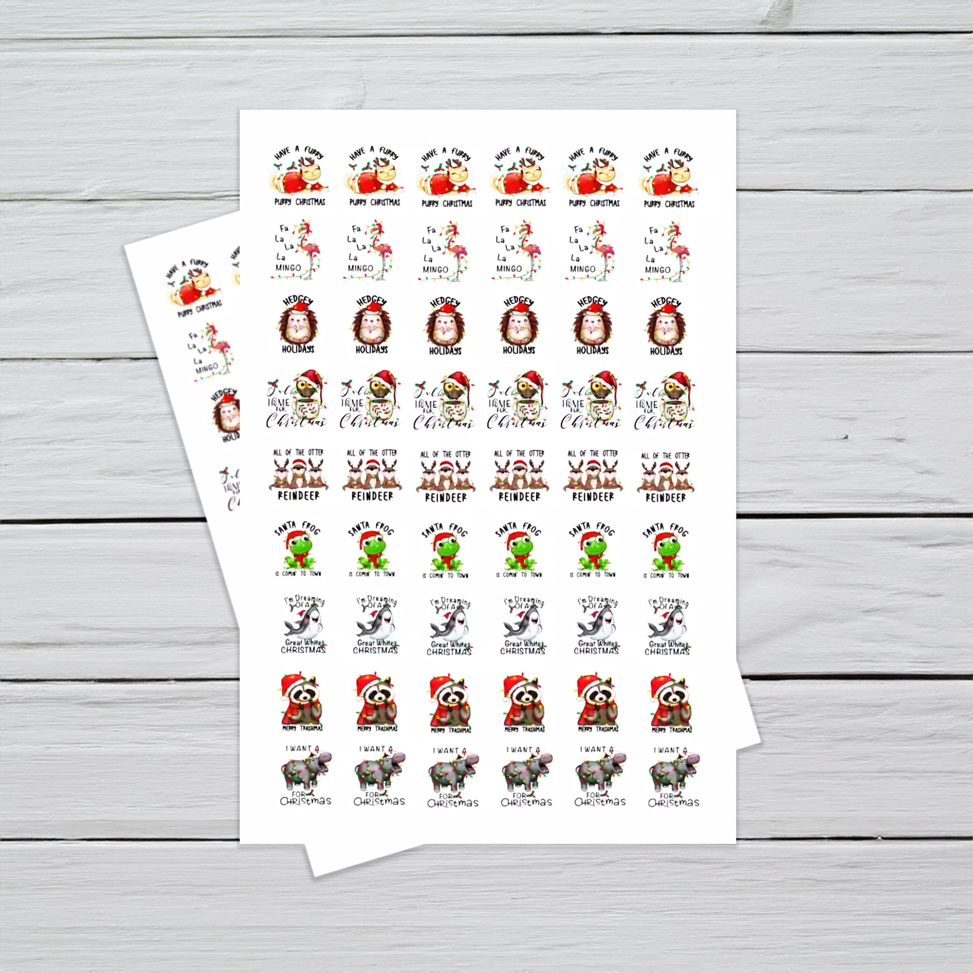 Christmas Ceramic and Enamel Decals, Fusible Glass Fusing Waterslide Decal 4030