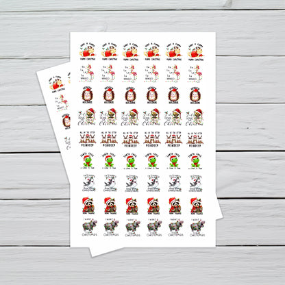 Christmas Ceramic and Enamel Decals, Fusible Glass Fusing Waterslide Decal 4030