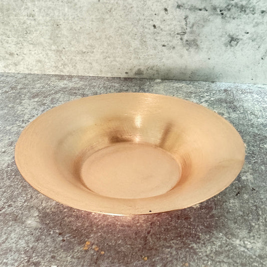 Copper Solid Bowl #4 - Raw Copper - 115mm Diameter, 22ga - 0.6mm thickness, height 0.75 in