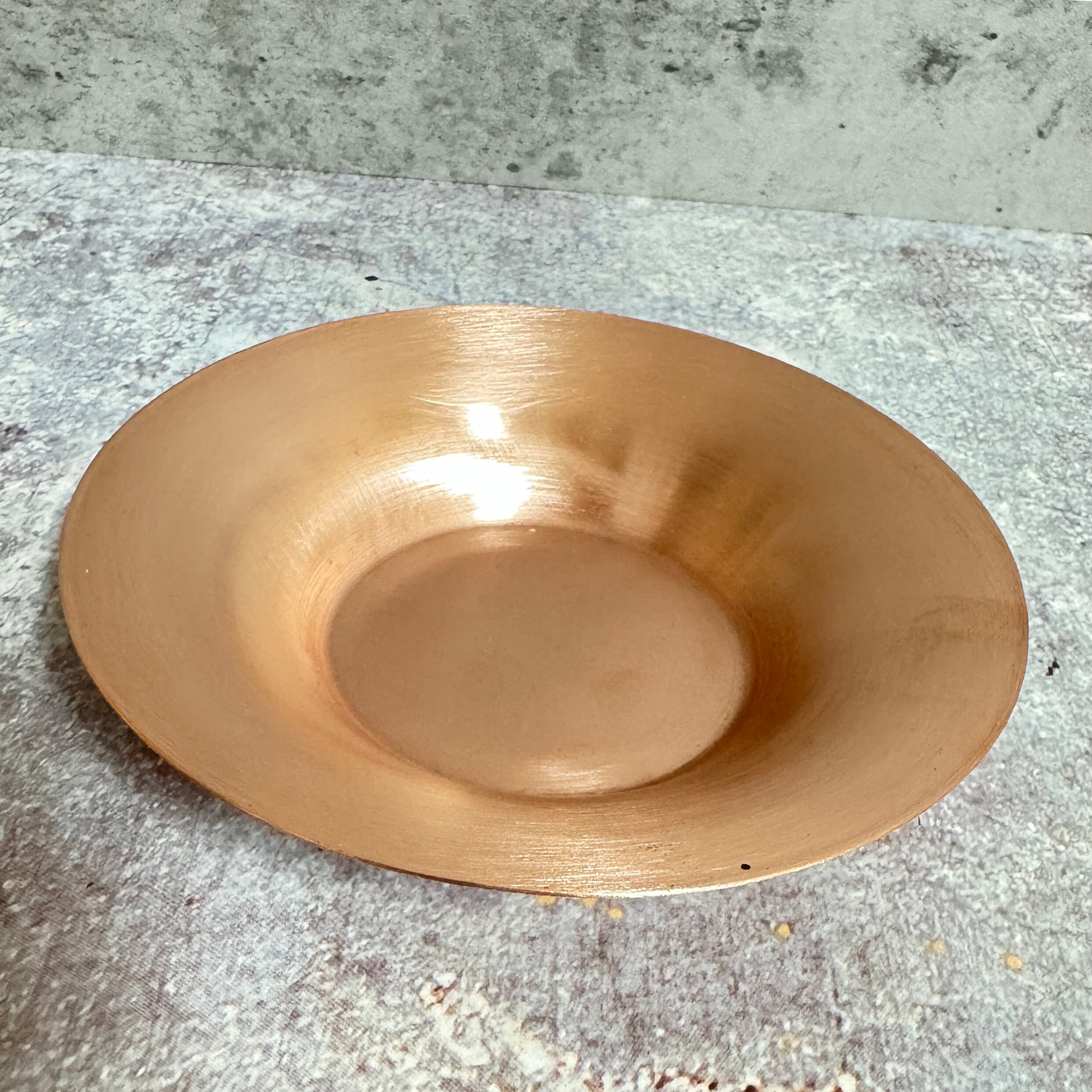 Copper Solid Bowl #4 - Raw Copper - 115mm Diameter, 22ga - 0.6mm thickness, height 0.75 in