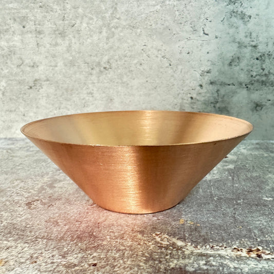 Copper Solid Bowl #8 - Raw Copper - 105mm Diameter, \4.2&quot; 22ga - 0.6mm height 1.5in - 40mm