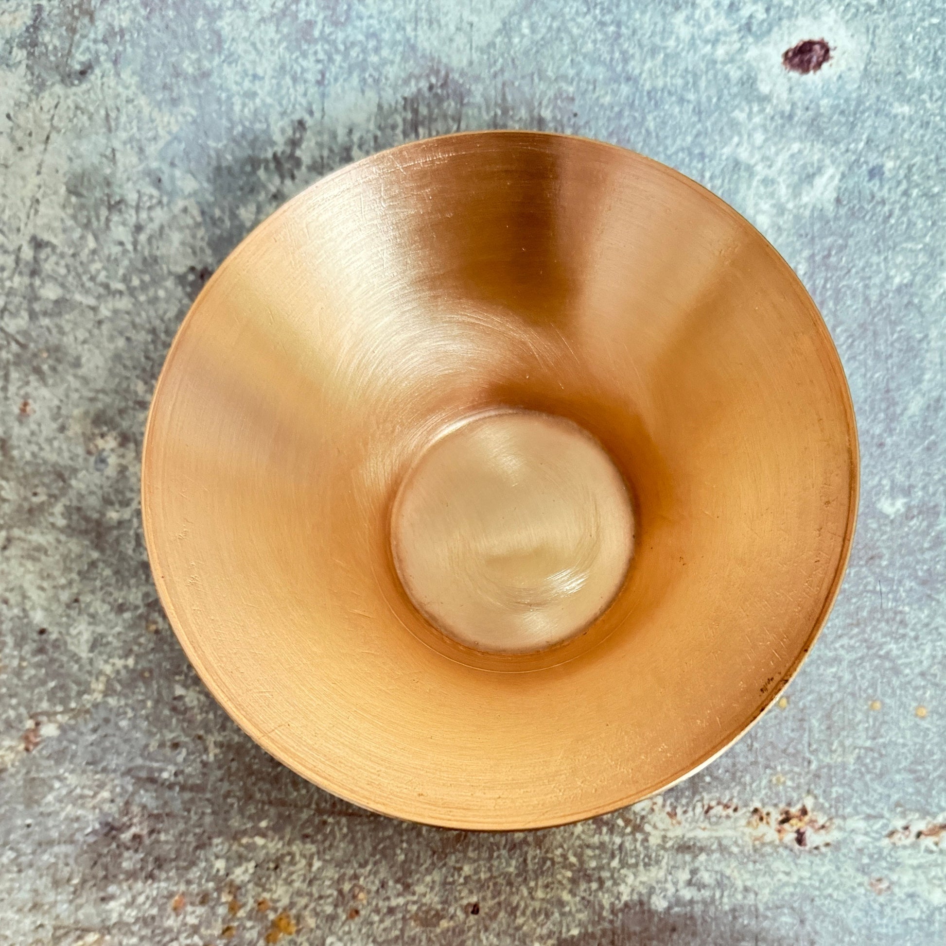Copper Solid Bowl #8 - Raw Copper - 105mm Diameter, \4.2&quot; 22ga - 0.6mm height 1.5in - 40mm