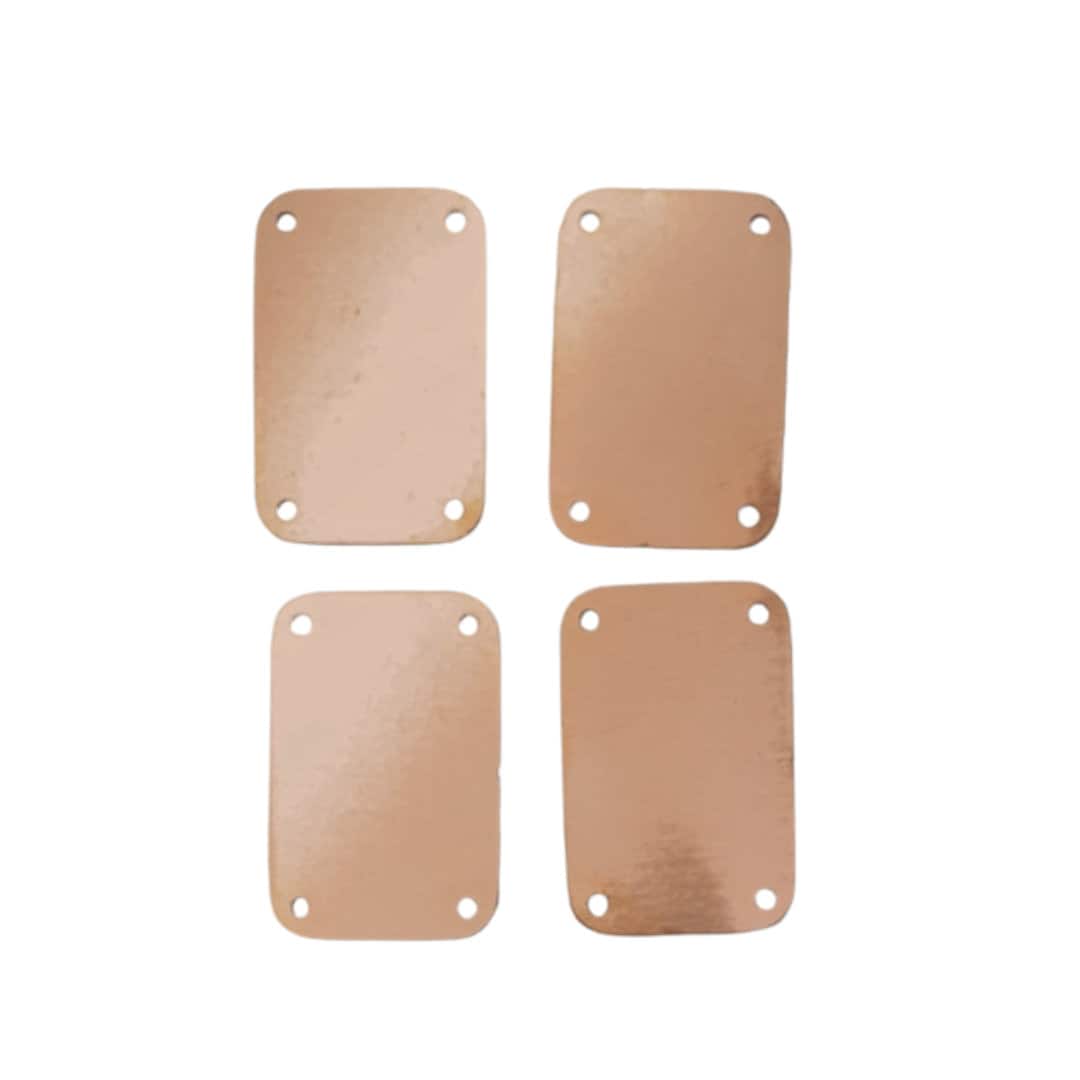 Copper Blanks - 938# Rectangle With 4 Holes copper blank, stamped solid copper, stamping blank, personalized, copper blank, raw copper