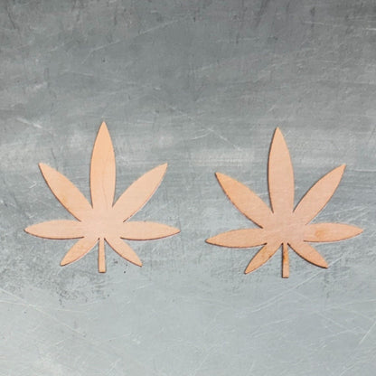 Copper Blanks - #916 Marijuana Leaf Copper Blanks - 24 Gauge, Solid