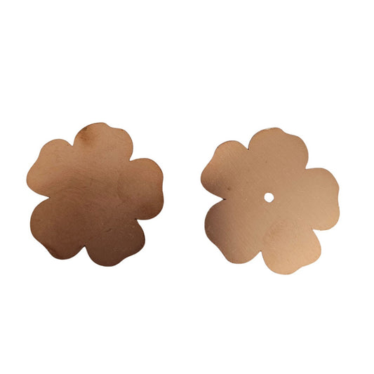 Copper Blanks - 686# Flower copper blank, stamped solid copper, round stamping blank, personalized copper blank, raw copper