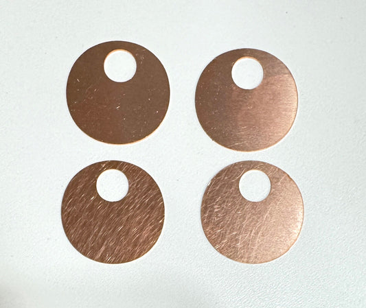 Copper Blanks - 917# Round copper blank, 24 Gauge, Solid