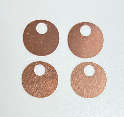 Copper Blanks - 917# Round copper blank, 24 Gauge, Solid