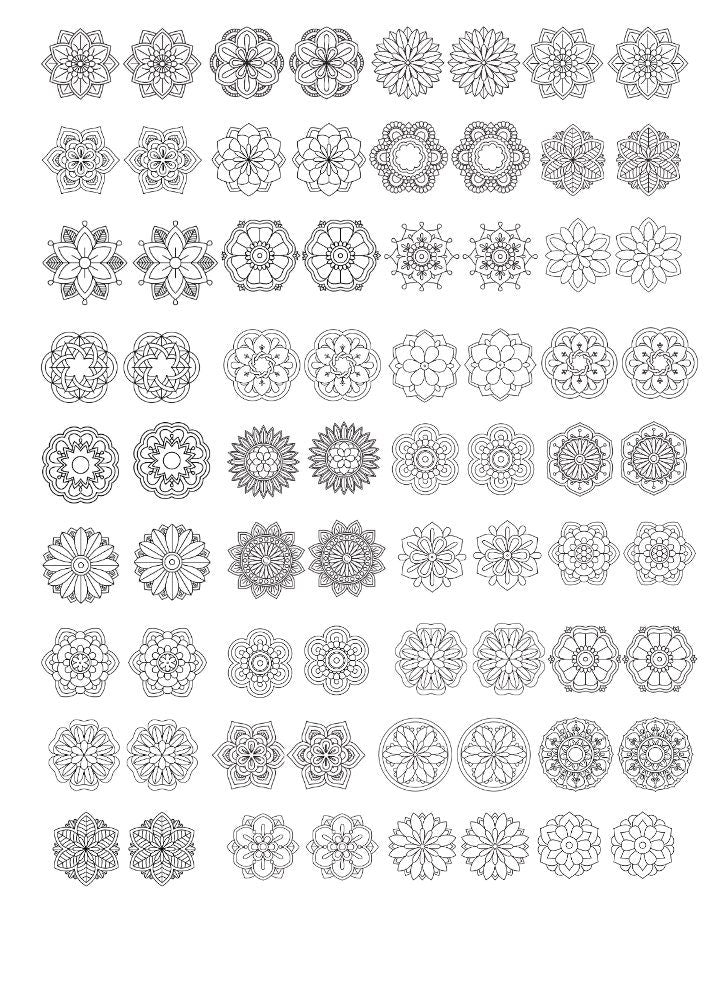 Decals, Mandala, Ceramic decals - Enamel Decal - Fusible Decal - Glass Fusing Decal ~ Waterslide Decal 20133