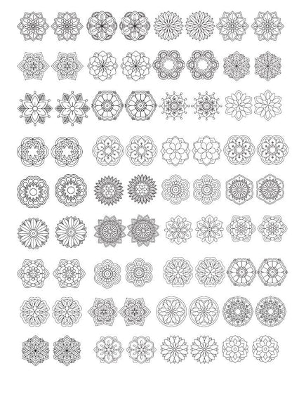 Decals, Mandala, Ceramic decals - Enamel Decal - Fusible Decal - Glass Fusing Decal ~ Waterslide Decal 20133