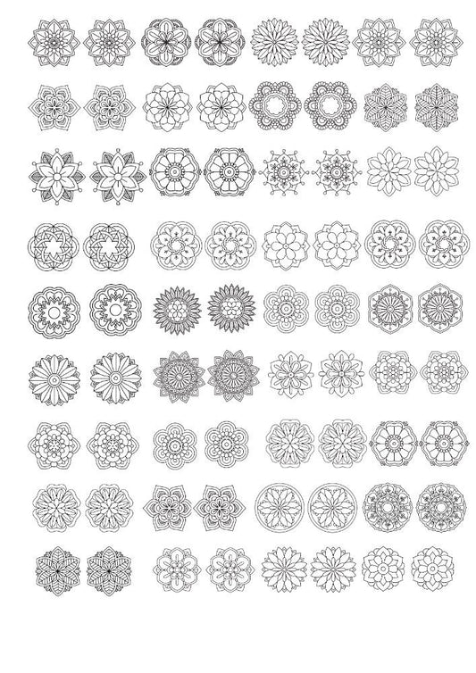 Decals, Mandala, Ceramic decals - Enamel Decal - Fusible Decal - Glass Fusing Decal ~ Waterslide Decal 20133