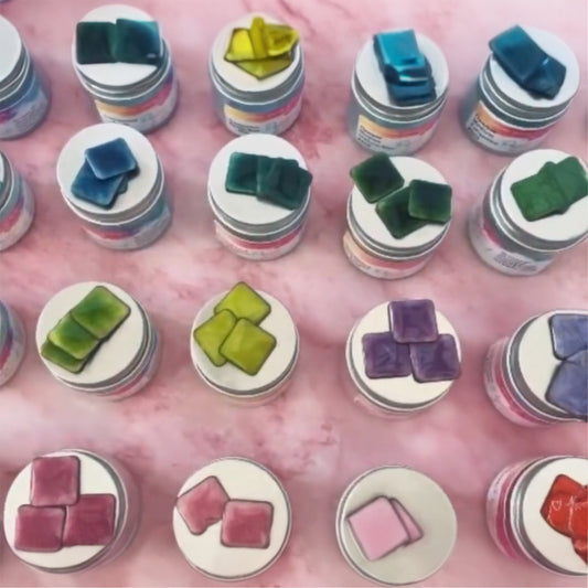 New 100 Pearly's Enamel Powder Samples Transparent Kit (jars of 6gr.) Great for torch/kiln/Cloisonné and Wet Packing Enameling