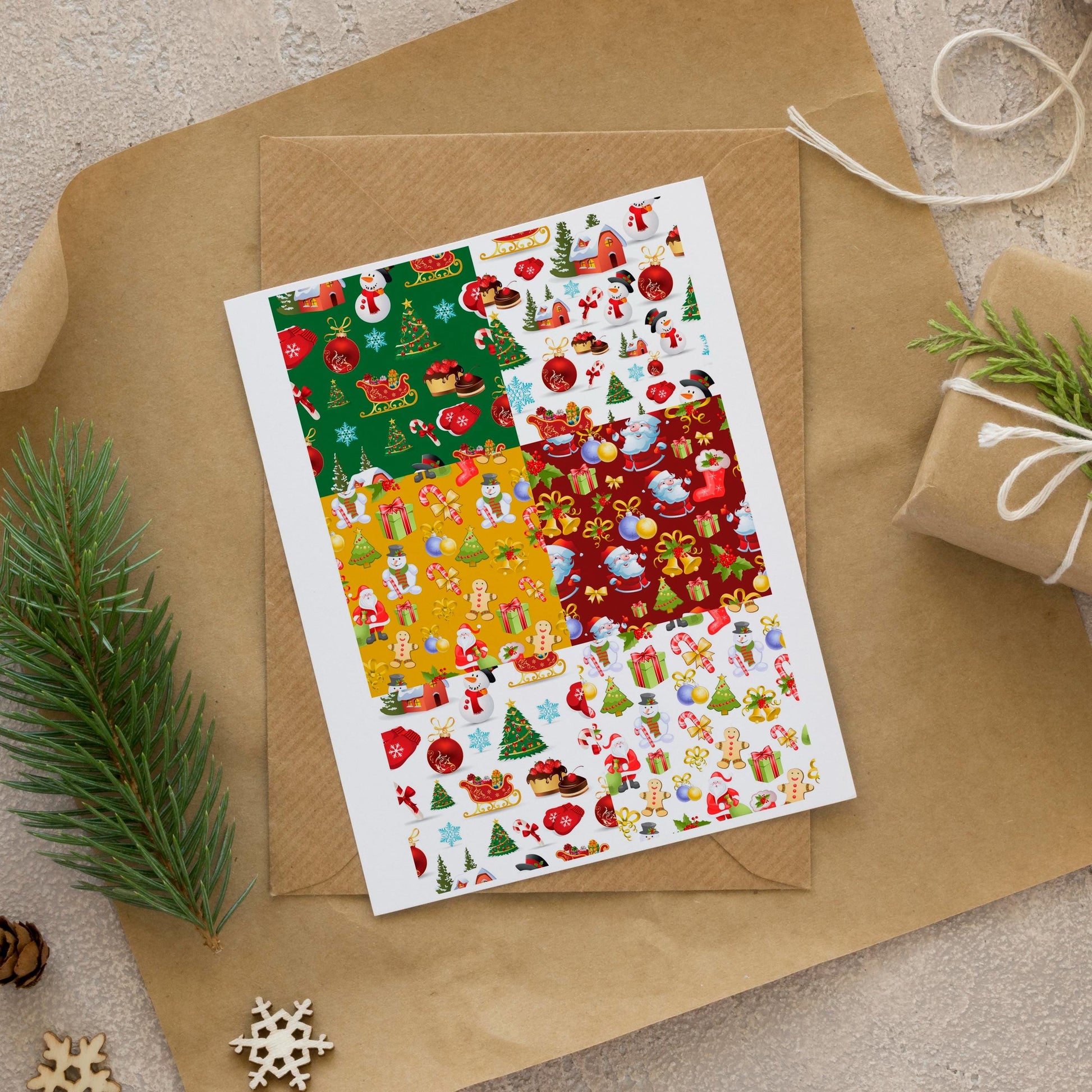 Decals, Christmas Ceramic decals - Enamel Decal - Fusible Decal - Glass Fusing Decal ~ Waterslide Decal 11104