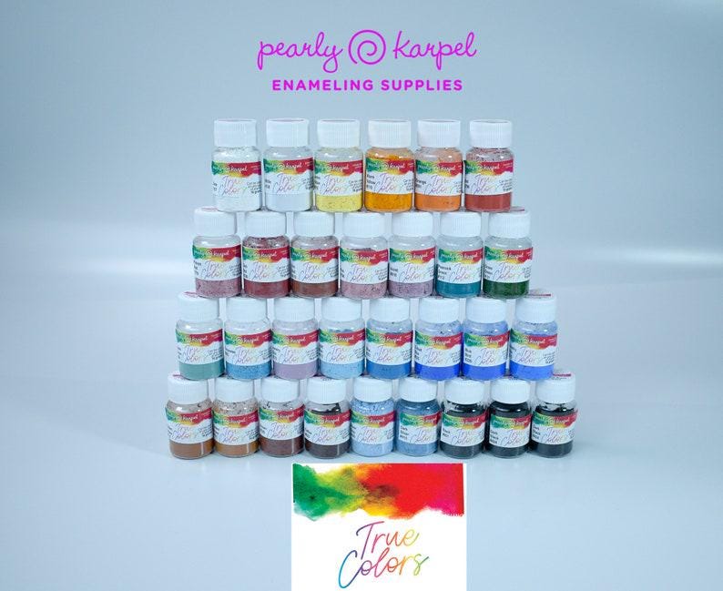 Enameling Paints Powder 10g, Gold or Silver Colors, Vitreous Enamel, Powder Enamel, Glass for Metal, Enameling Supplies